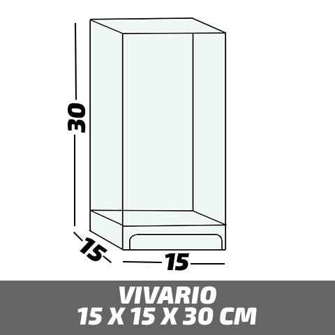 URNA VIVARIO 15 X 15 X 30 CM