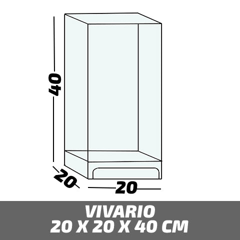 URNA VIVARIO 20 X 20 X 40 CM